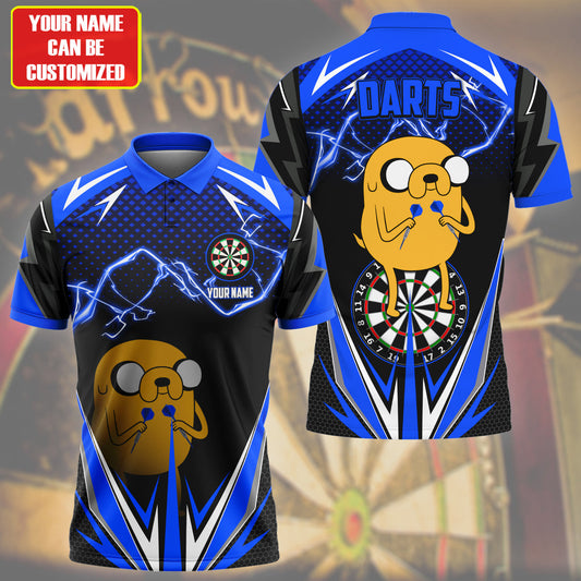 Personalized Name Jake Darts Blue Version All Over Printed Unisex Shirt S150503