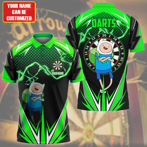 Personalized Name Finn Darts Green Version All Over Printed Unisex Shirt S150504