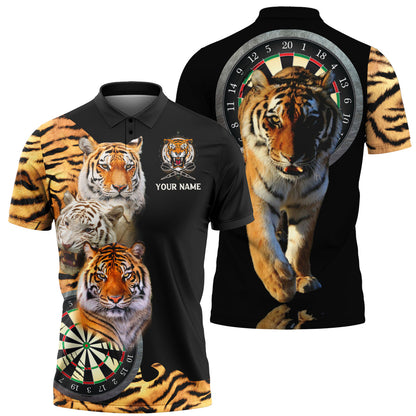 Dartboard Tiger Personalized Name 3D Shirt For Darts Player S150601