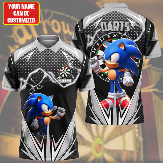 Personalized Name Sn Darts S3 Black All Over Printed Unisex Shirt S170201