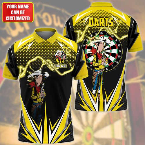 Personalized Name LL Darts Yellow Version All Over Printed Unisex Shirt S170603