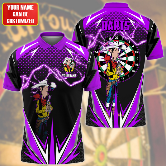 Personalized Name LL Darts Purple Version All Over Printed Unisex Shirt S170603