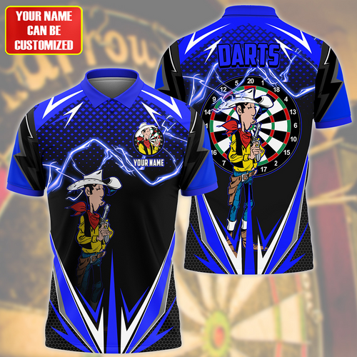 Personalized Name LL Darts Blue Version All Over Printed Unisex Shirt S170603