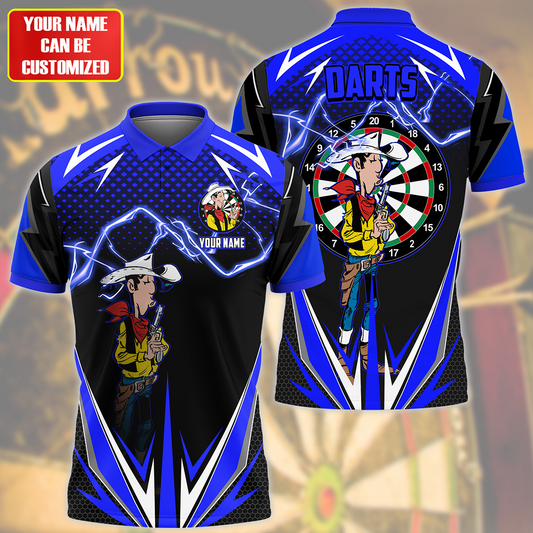 Personalized Name LL Darts Blue Version All Over Printed Unisex Shirt S170603