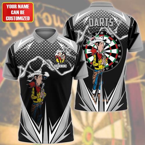 Personalized Name LL Darts Black Version All Over Printed Unisex Shirt S170603