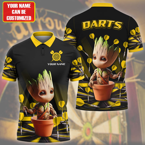 Personalized Name Gr Darts V7 Yellow Version All Over Printed Unisex Shirt S180201