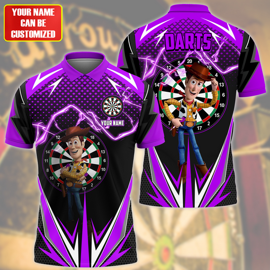 Personalized Name Wd Darts Purple Version All Over Printed Unisex Shirt S180604
