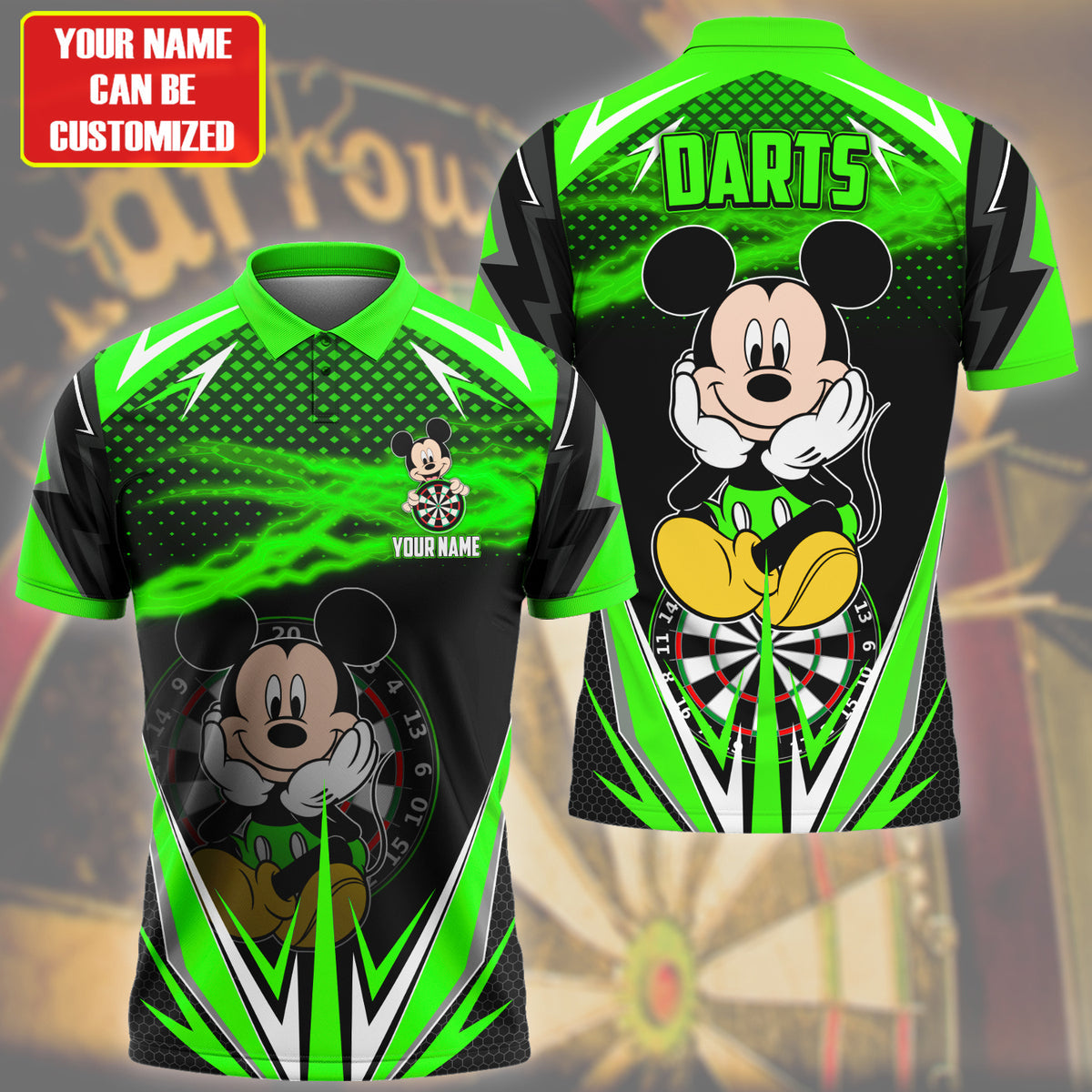 Personalized Name Mk Darts S9 Green Version All Over Printed Unisex Shirt S190607