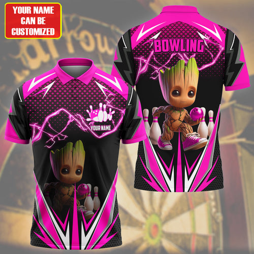 Personalized Name Gr Bowling S3 Pink Version All Over Printed Unisex Shirt S200513
