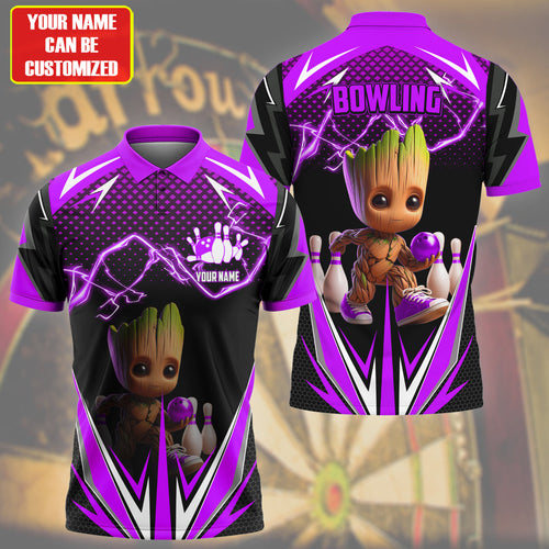 Personalized Name Gr Bowling S3 Purple Version All Over Printed Unisex Shirt S200513