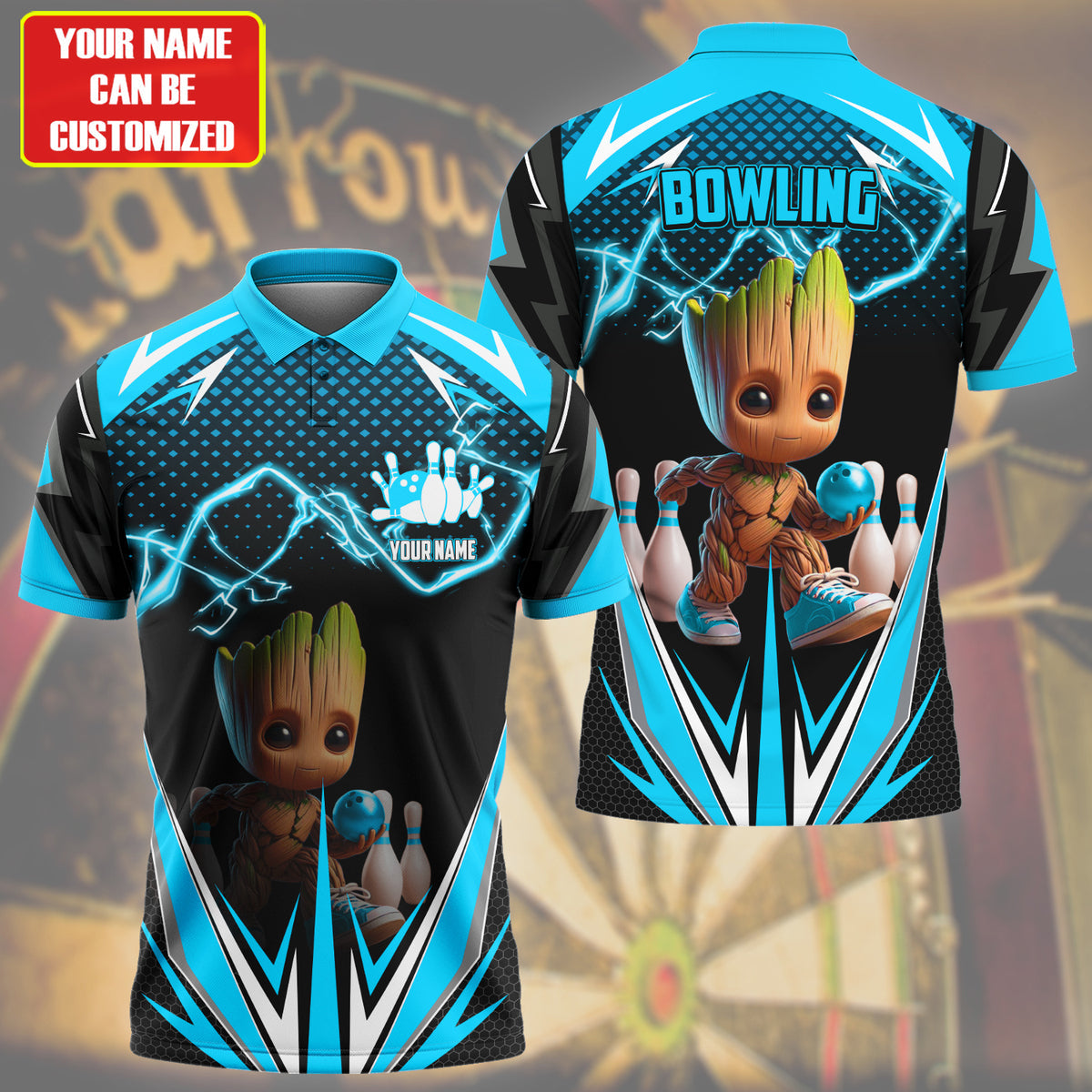 Personalized Name Gr Bowling S3 Teal Version All Over Printed Unisex Shirt S200513