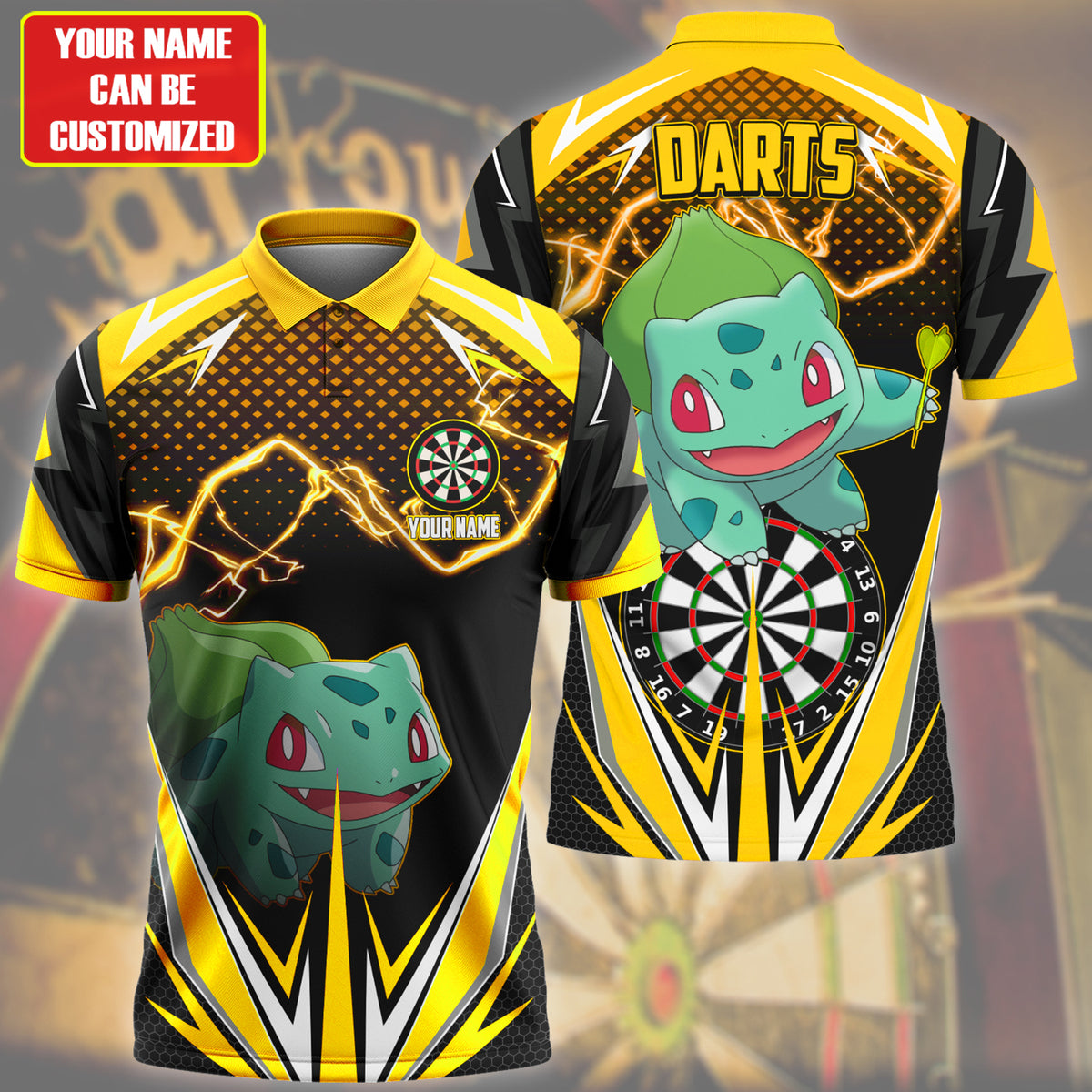 Personalized Name Bbs Darts Yellow Version All Over Printed Unisex Shirt S210208