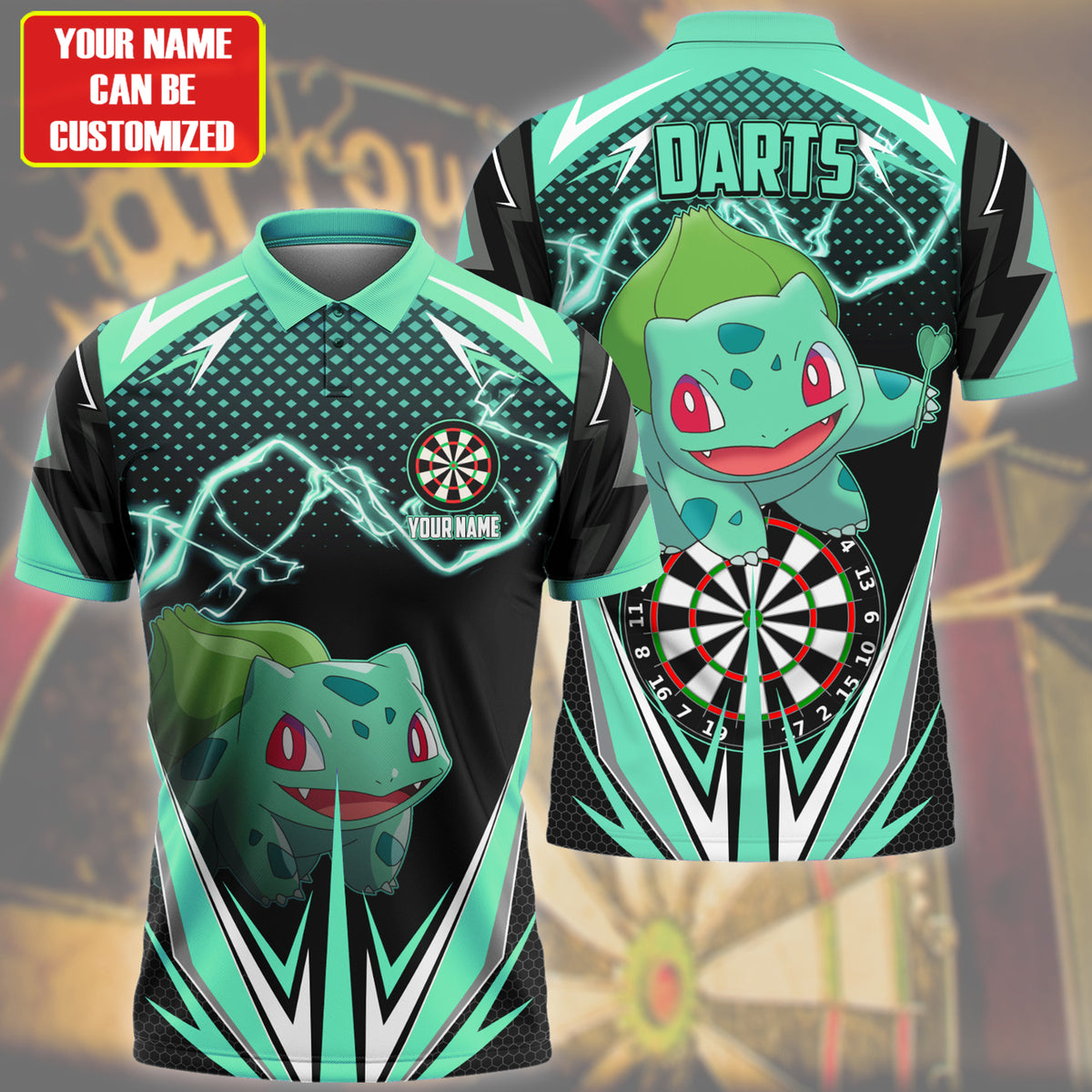 Personalized Name Bbs Darts Teal Version All Over Printed Unisex Shirt S210208