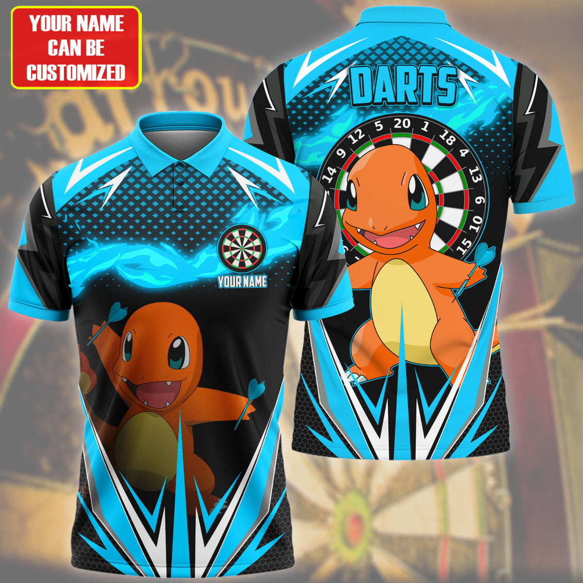 Personalized Name Htkg Darts Teal Version All Over Printed Unisex Shirt S210209