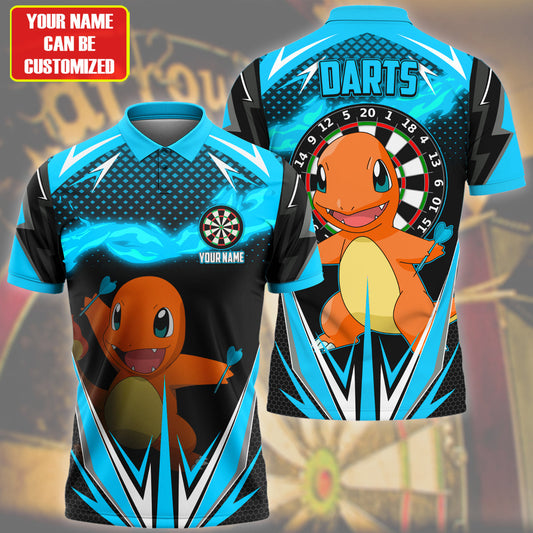 Personalized Name Htkg Darts Teal Version All Over Printed Unisex Shirt S210209