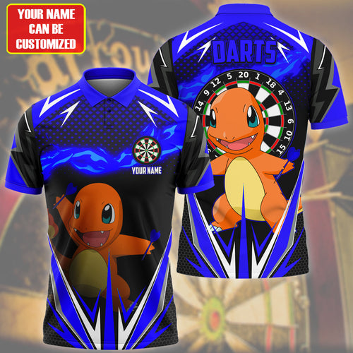 Personalized Name Htkg Darts Blue Version All Over Printed Unisex Shirt S210209