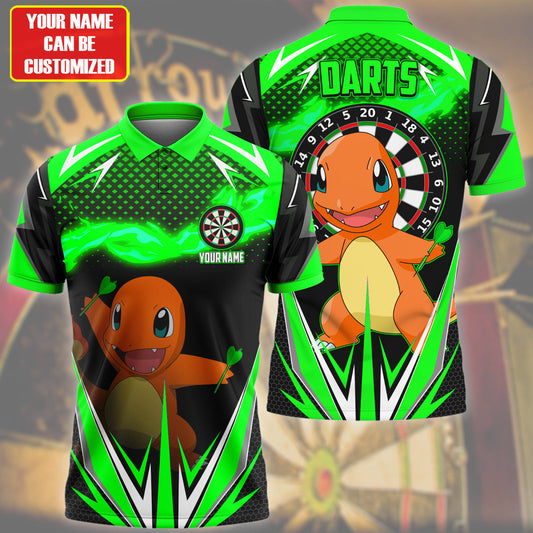 Personalized Name Htkg Darts Green Version All Over Printed Unisex Shirt S210209