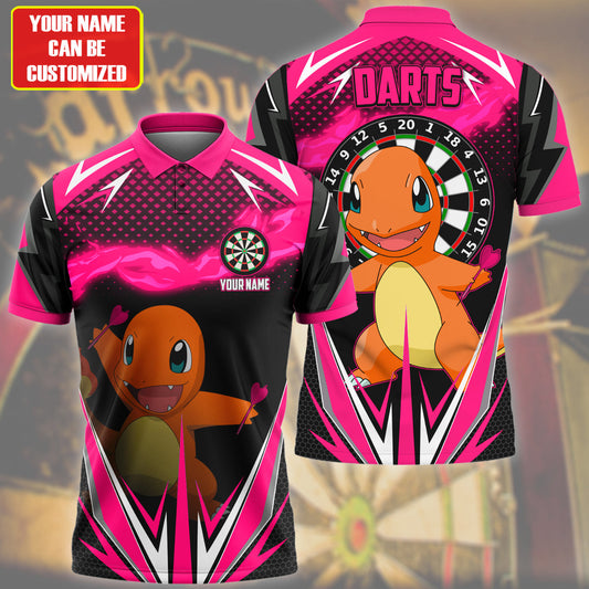 Personalized Name Htkg Darts Pink Version All Over Printed Unisex Shirt S210209