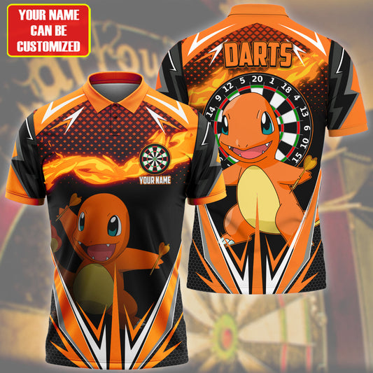 Personalized Name Htkg Darts Orange Version All Over Printed Unisex Shirt S210209