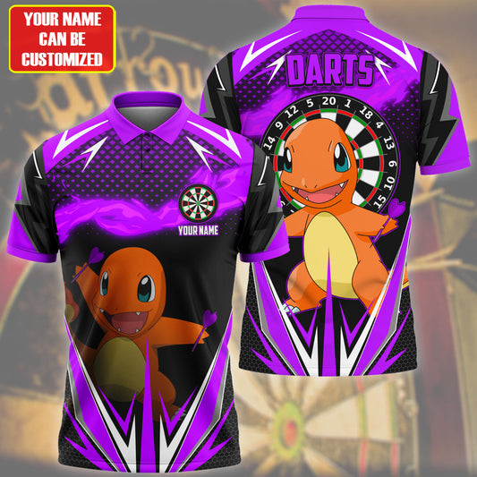 Personalized Name Htkg Darts Purple Version All Over Printed Unisex Shirt S210209