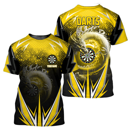 Personalized Name Darts Dragon Yellow Version All Over Printed Unisex Shirt S210703
