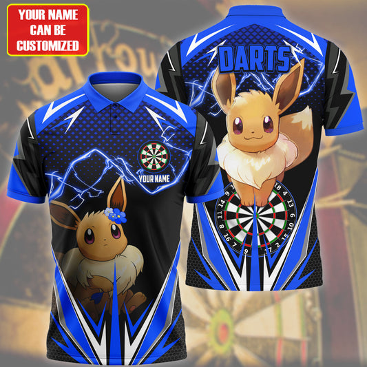 Personalized Name Ev Darts Blue Version All Over Printed Unisex Shirt S220209
