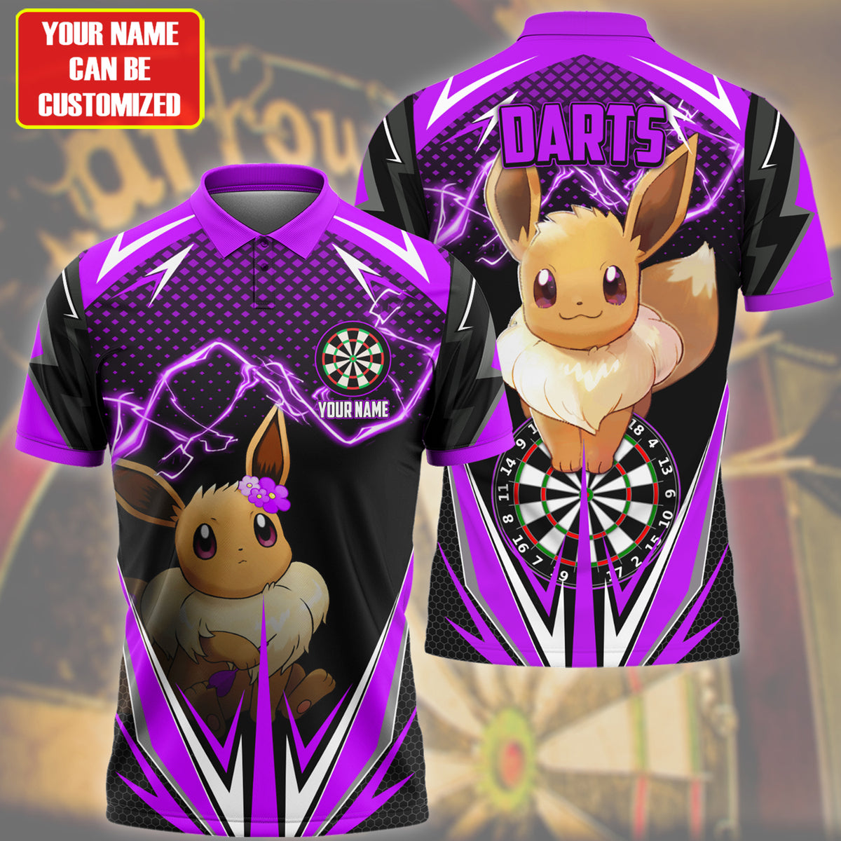 Personalized Name Ev Darts Purple Version All Over Printed Unisex Shirt S220209