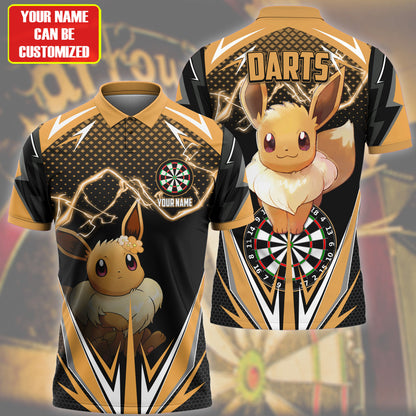 Personalized Name Ev Darts Brown Version All Over Printed Unisex Shirt S220209