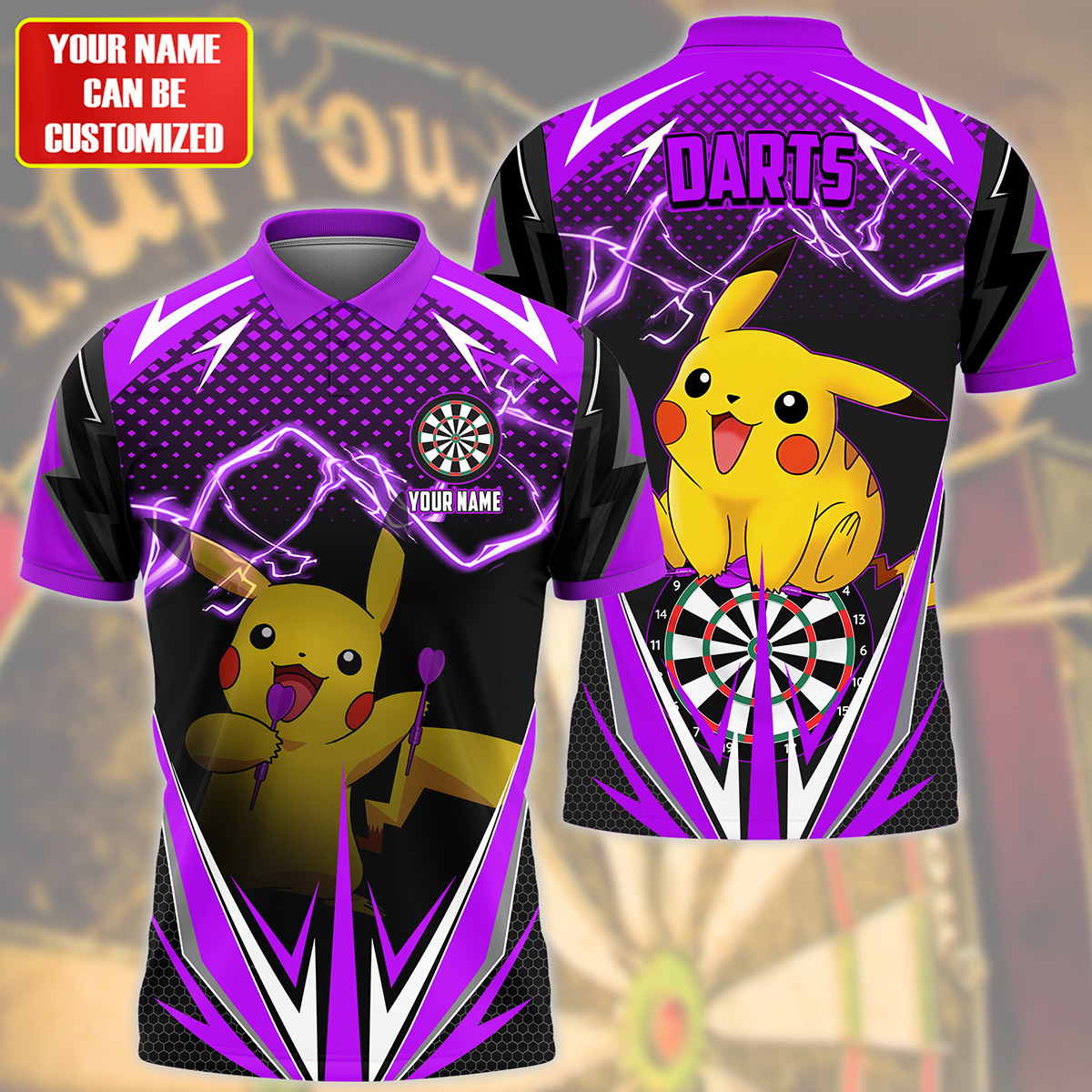 Personalized Name Pkc Darts S2 Purple Version All Over Printed Unisex Shirt S230505