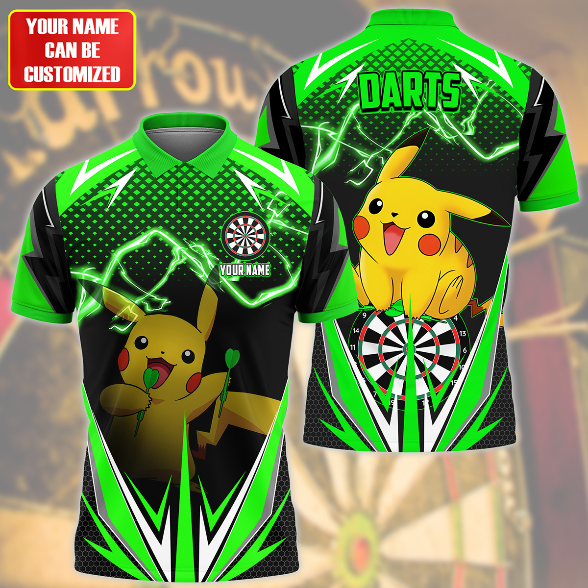 Personalized Name Pkc Darts S2 Green Version All Over Printed Unisex Shirt S230505