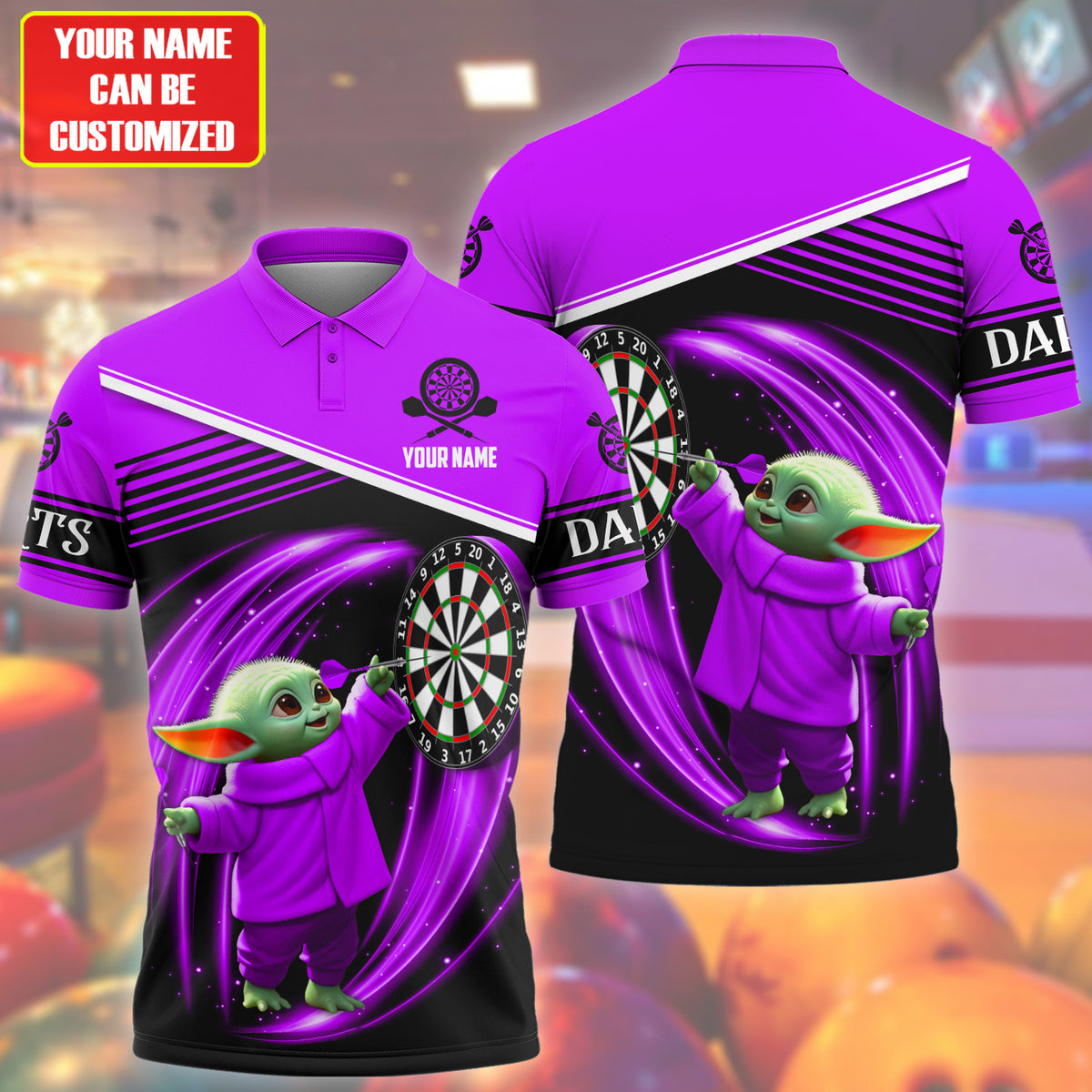 Personalized Name Yd Darts S2 Purple Version All Over Printed Unisex Shirt S230506