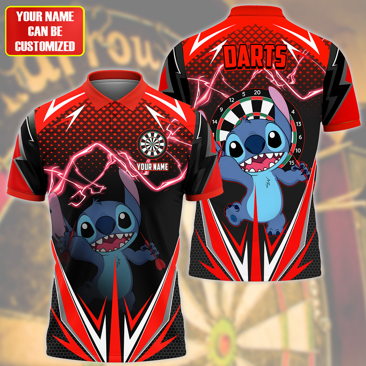 Personalized Name St Darts S6 Red Version All Over Printed Unisex Shirt S250501