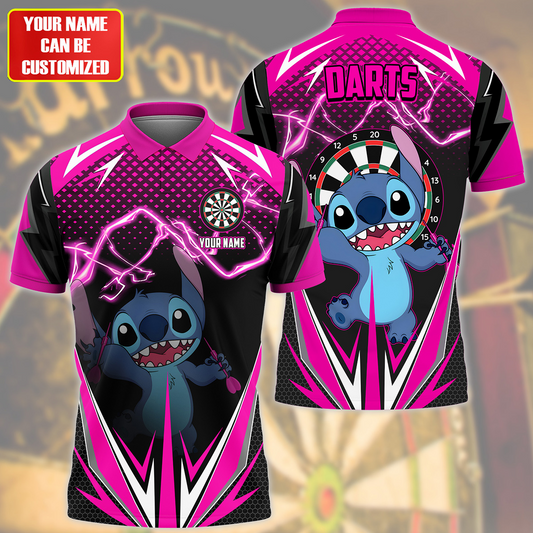 Personalized Name St Darts S6 Pink Version All Over Printed Unisex Shirt S250501