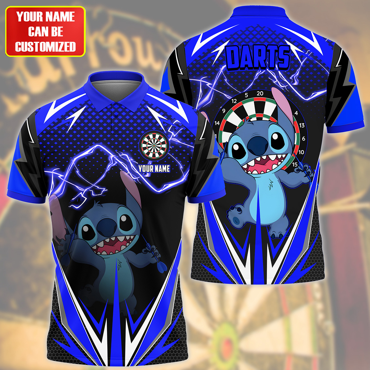 Personalized Name St Darts S6 Blue Version All Over Printed Unisex Shirt S250501