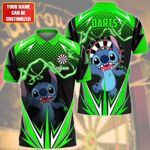 Personalized Name St Darts S6 Green Version All Over Printed Unisex Shirt S250501