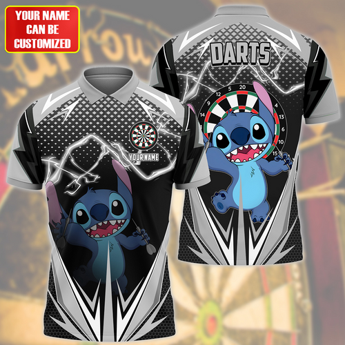 Personalized Name St Darts S6 Black Version All Over Printed Unisex Shirt S250501