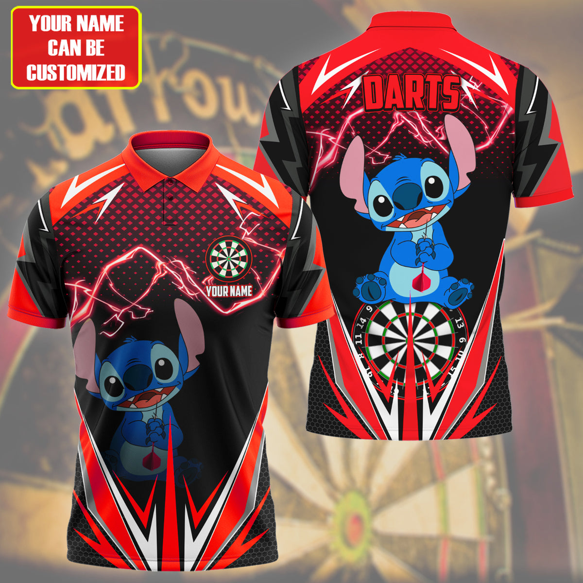 Personalized Name St Darts Red Version All Over Printed Unisex Shirt S260402