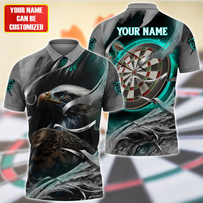 Dartboard Eagle Teal Version Personalized Name 3D Shirt For Darts Player SH200610