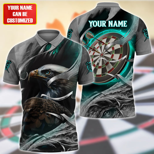Dartboard Eagle Teal Version Personalized Name 3D Shirt For Darts Player SH200610