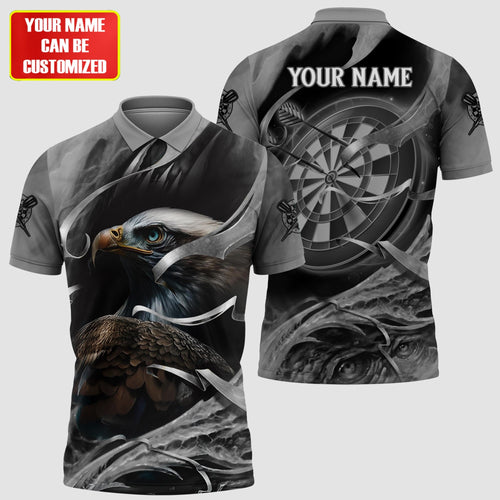 Dartboard Eagle Black Version Personalized Name 3D Shirt For Darts Player SH200610