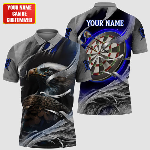 Dartboard Eagle Blue Version Personalized Name 3D Shirt For Darts Player SH200610