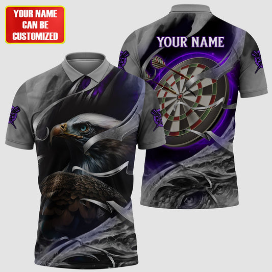 Dartboard Eagle Purple Version Personalized Name 3D Shirt For Darts Player SH200610