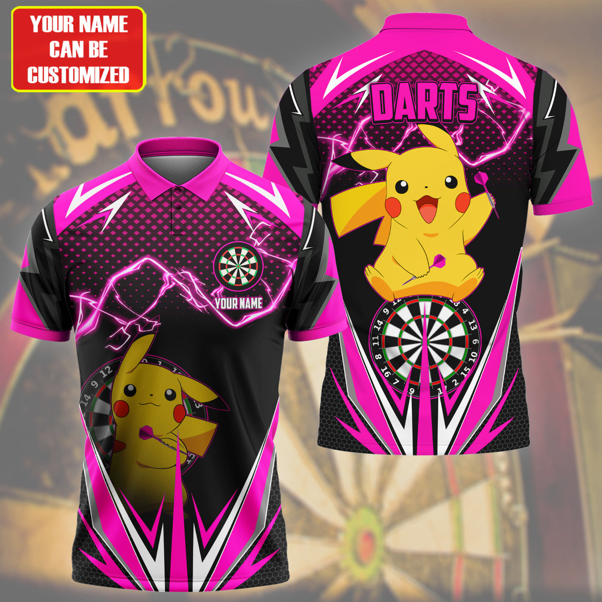 Personalized Name Pkc Darts S3 Pink Version All Over Printed Unisex Shirt S270503