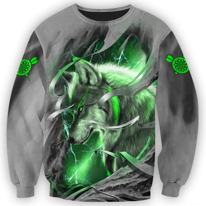 Dartboard Green Wolf Personalized Name 3D Shirt For Darts Player S270604