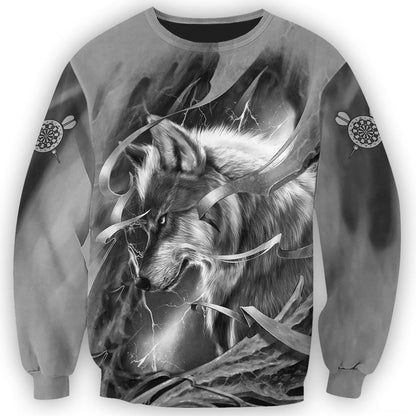 Dartboard Grey Wolf Personalized Name 3D Shirt For Darts Player S270604