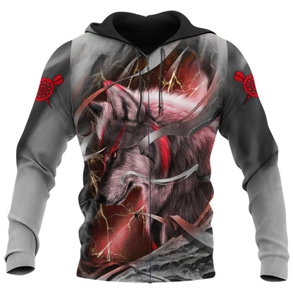 Dartboard Red Wolf Personalized Name 3D Shirt For Darts Player S270604