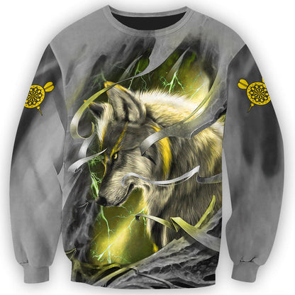 Dartboard Yellow Wolf Personalized Name 3D Shirt For Darts Player S270604