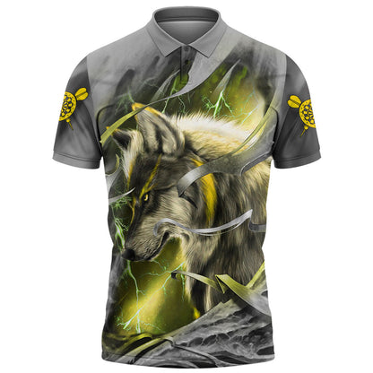 Dartboard Yellow Wolf Personalized Name 3D Shirt For Darts Player S270604