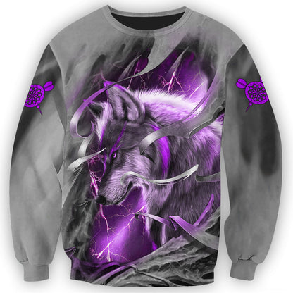 Dartboard Purple Wolf Personalized Name 3D Shirt For Darts Player S270604