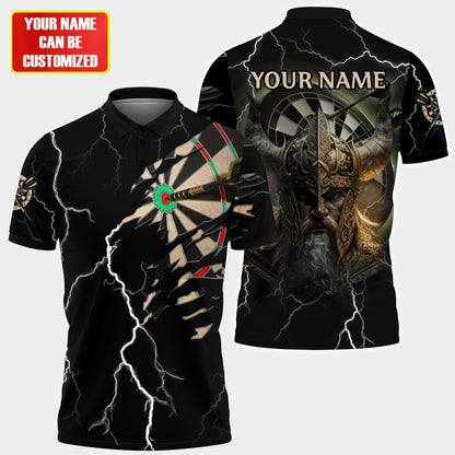 Dartboard Viking Personalized Name 3D Shirt For Darts Player S280601